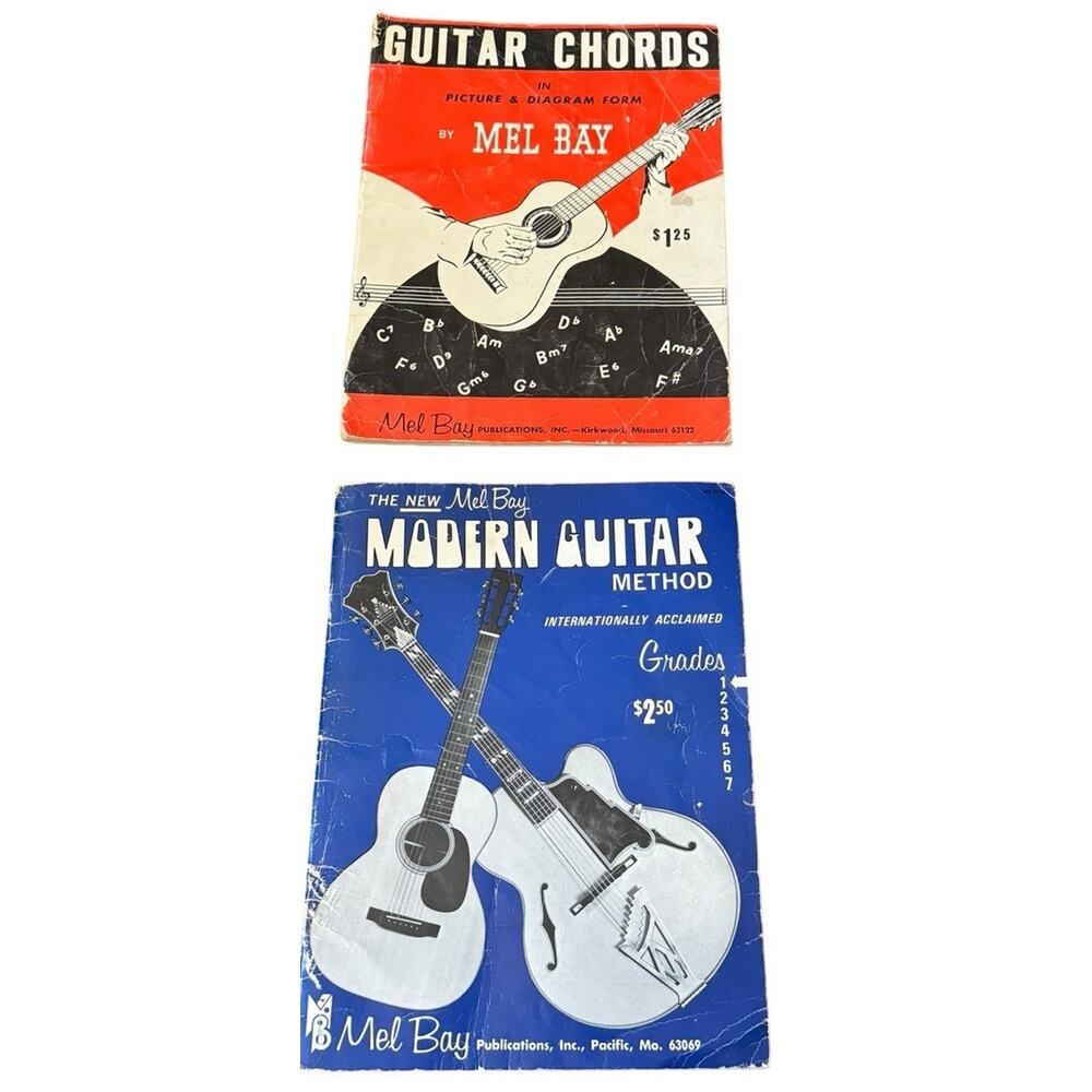 VTG Mel Bay Modern Guitar Method Grade 1 Sheet Music Book A + Guitar Chords READ
